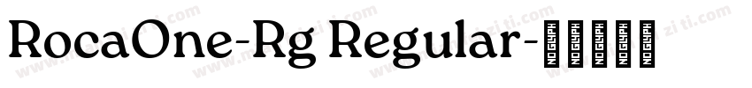 RocaOne-Rg Regular字体转换